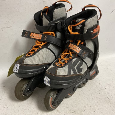 Used K2 RAIDER ADJ 1-5 Junior Rec Fitness Skates Black Adjustable 11855-S000194030