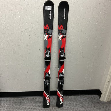 Used Elan MAXX Boys DH Ski/Binding Black And Red 130 cm 11855-S000194027