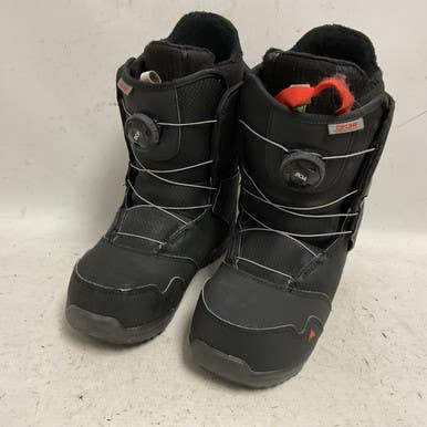 Used Burton KIDS ZIPLINE BOA Boys Snowboard Boots Black Senior 7 11855-S000193990