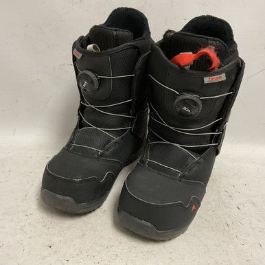 Used Burton KIDS ZIPLINE BOA Boys Snowboard Boots Black Senior 7 11855-S000193990