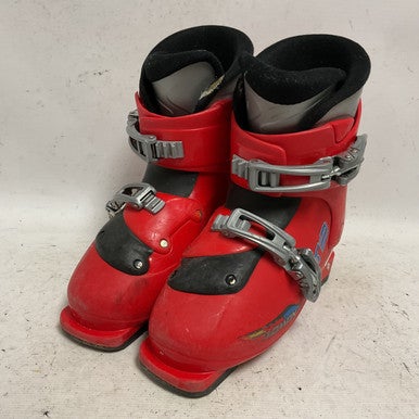 Used Salomon T2 Boys DH Ski Boot Red 205 MP - J01 11855-S000193983