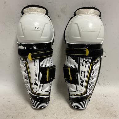 Used CCM SUPER TACKS AS1 Youth Shin Guards White/Black/Yellow 9" 11855-S000193982