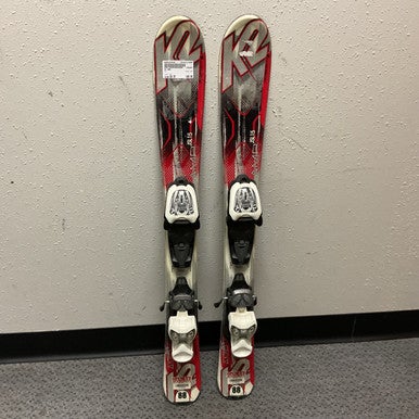 Used K2 AMP Boys DH Ski/Binding Red 88 cm 11855-S000193936