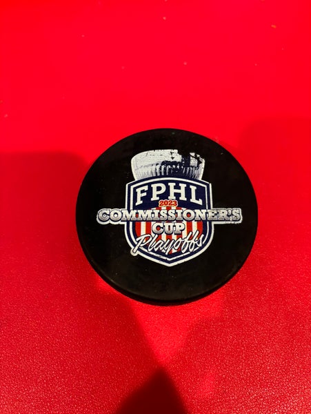 2023 FPHL Playoff Final Game used puck