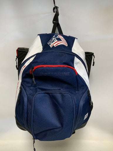 Used Demarini DOUBLE BAT BB/SB Player Backpack White/Red/Navy 11823-S000035703