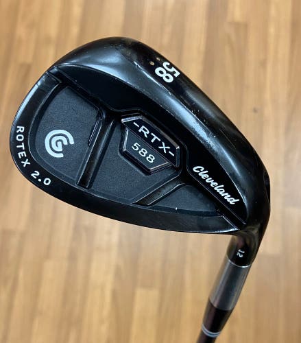 Cleveland 588 RTX 2.0 CB Black Satin RH Wedge Wedge Flex 58 Degree Graphite Shaft Jumbo Max Grip