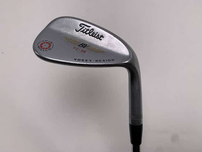 Titleist Vokey Spin Milled Chrome 2009 Gap Wedge GW 52* 8 Wedge Steel Mens RH