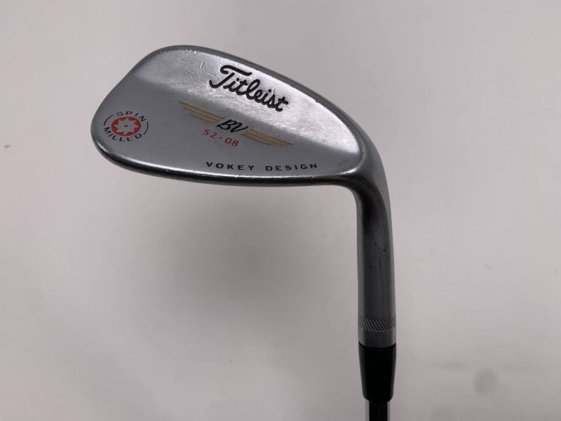 Titleist Vokey Spin Milled Chrome 2009 Gap Wedge GW 52* 8 Wedge Steel Mens RH