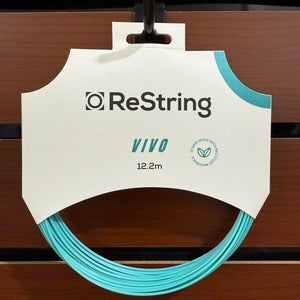 ReString Vivo Tennis String - Teal, 1.28/16g, Co-Poly, sold by the Pack.