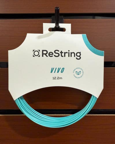 ReString Vivo Tennis String - Teal, 1.28/16g, Co-Poly, sold by the Pack.