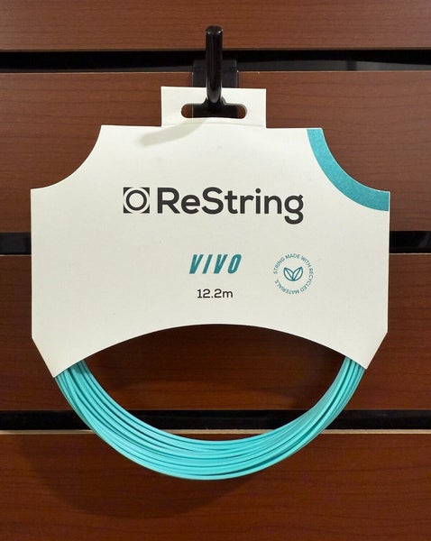 ReString Vivo Tennis String - Teal, 1.28/16g, Co-Poly, sold by the Pack.