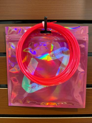 Toroline, Toro Toro Tennis String Set, 1.23/17g, Neon Pink Co-Polymer, Dealer