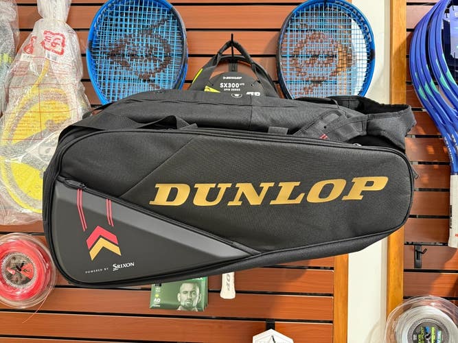 Dunlop CX Performance 12 Racket Bag, Black/Gold, Limited Edition, Dunlop dealer