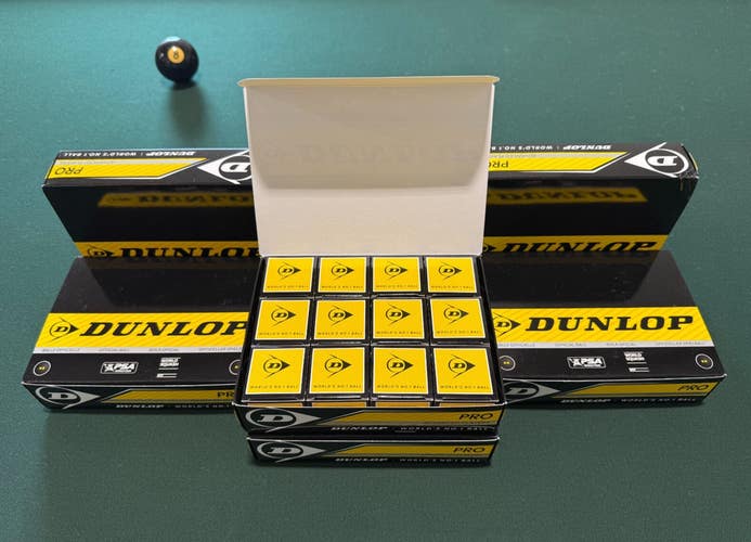 Dunlop Squash Balls - sold individually, Double Yellow Dot World's No. 1 Ball
