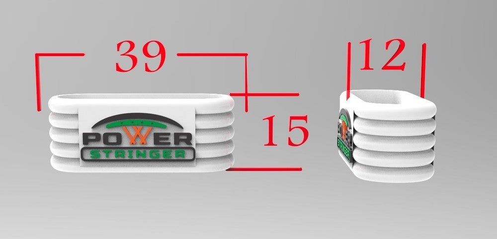 Tennis Racket Grip Band / Dampener in Silicone Rubber "Powerstringer" brand