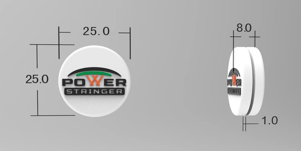 Tennis Racket String Dampener in Silicone Rubber "Powerstringer" brand