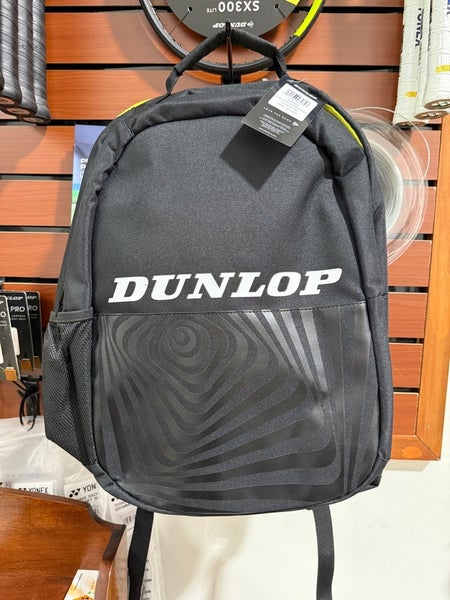 Dunlop SX Club Tennis Backpack, Black/Yellow, authorized Dunlop dealer