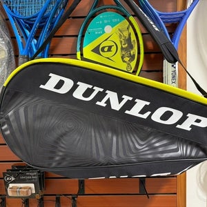 Dunlop SX Club 3 Racket Bag, Black/Yellow, authorized Dunlop dealer