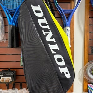 Dunlop SX Club 10 Racket Bag, Black/Yellow, authorized Dunlop dealer
