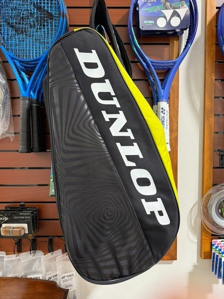 Dunlop SX Club 10 Racket Bag, Black/Yellow, authorized Dunlop dealer
