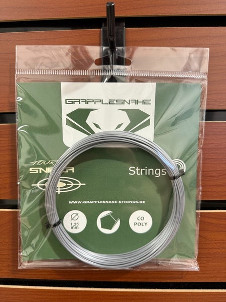Grapplesnake Tour Sniper Tennis String set, Gray, 1.25mm, Co-Poly, sold by Pack.