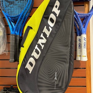 Dunlop SX Performance Thermo 3 Racket Bag, Black/Yellow, auth. Dunlop dealer