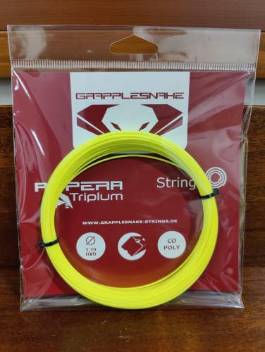 Grapplesnake Aspera Triplum Tennis String, Yellow, 1.19mm, Co-Poly sold by Pack.