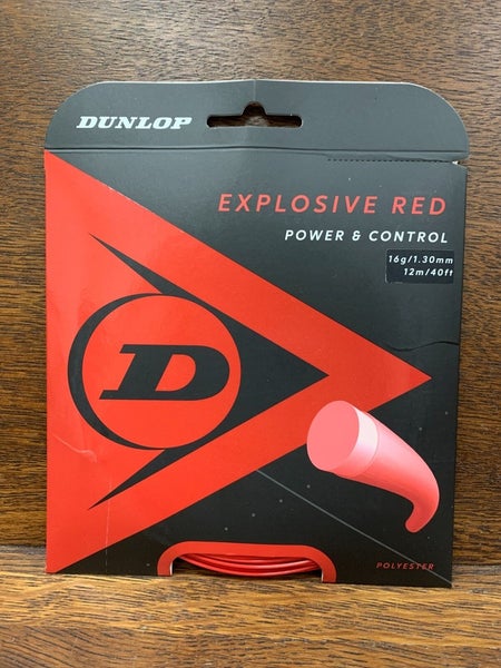 Dunlop Explosive Red Tennis String, 16g, Poly, sold by Pack, Authorized Dealer