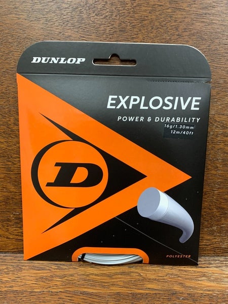 Dunlop Explosive Tennis String, 16g, Poly, sold by the Pack by Authorized Dealer