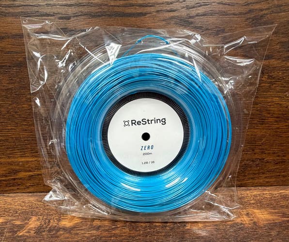ReString Zero Tennis String REEL, 200M, 1.28/16g, Co-Poly, sold by the Reel.