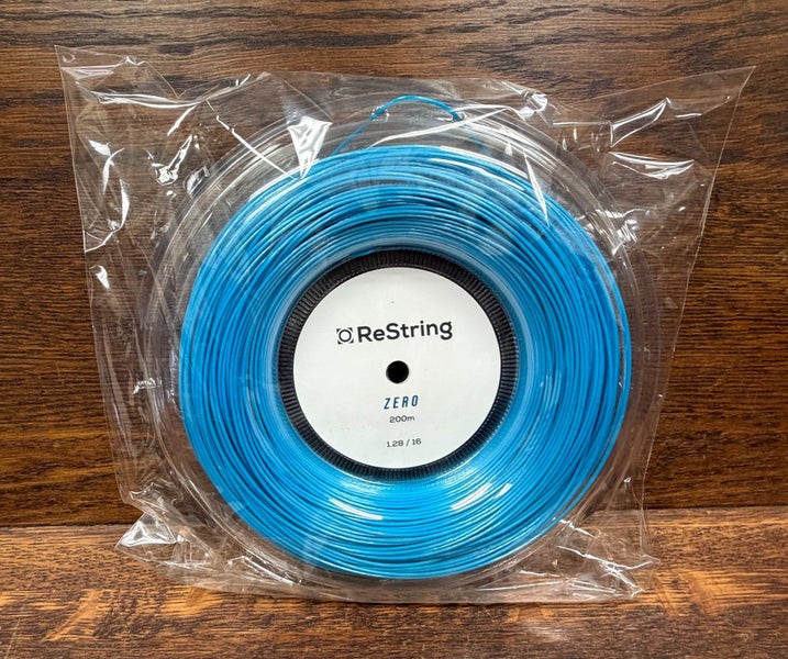 ReString Zero Tennis String REEL, 200M, 1.28/16g, Co-Poly, sold by the Reel.