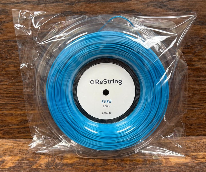 ReString Zero Tennis String REEL, 200M, 1.23/17g, Co-Poly, sold by the Reel.