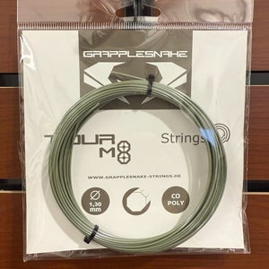 Grapplesnake Tour M8 Tennis String set, Olive Green 1.30mm Co-Poly, sold by Pack