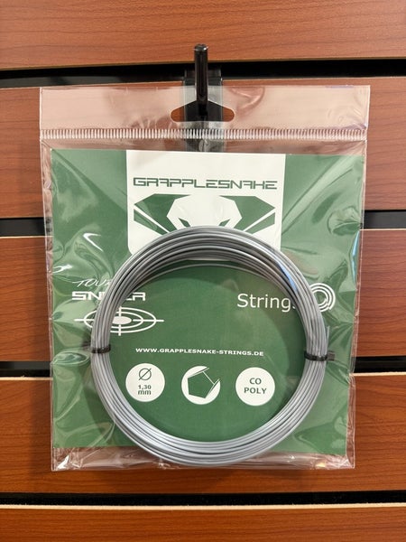 Grapplesnake Tour Sniper Tennis String set, Gray, 1.30mm, Co-Poly, sold by Pack.