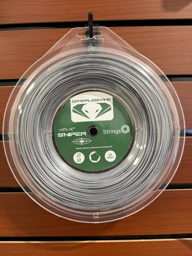 Grapplesnake Tour Sniper Tennis String, Grey, 1.30mm, Co-Poly sold by the Reel.