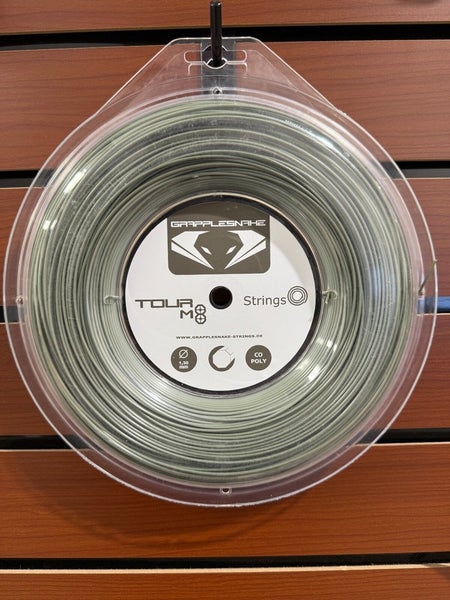 Grapplesnake Tour M8 Tennis String, Olive Green 1.30mm Co-Poly sold by the Reel.