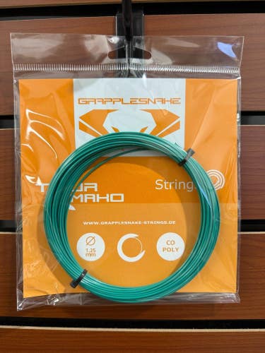 Grapplesnake Tour Mako Tennis String set, Green 1.25mm, Co-Poly, sold by Pack.