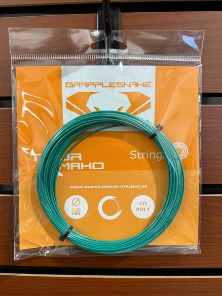 Grapplesnake Tour Mako Tennis String set, Green 1.25mm, Co-Poly, sold by Pack.
