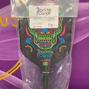 Vulcan Sugar Skull De La Rosa Signature Pickleball Paddle, Black, NEW, Ship FREE