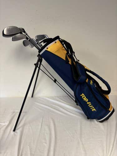 Top Flite Xlj Junior Stand Bag Set (7 Clubs, Bag, Ages 9-12, LEFT) LH Kids Golf
