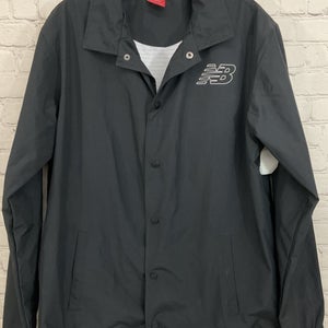 New Balance Coaches Classic Jacket Mens Medium Breathable Mesh Lining Snap Close