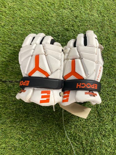 White Goalie Epoch Integra Pro Lacrosse Gloves 12" (Used)