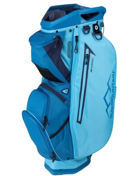 NEW Sun Mountain 2024 Sync Golf Cart Bag 14 Way Divider Color: River/Surf/Navy