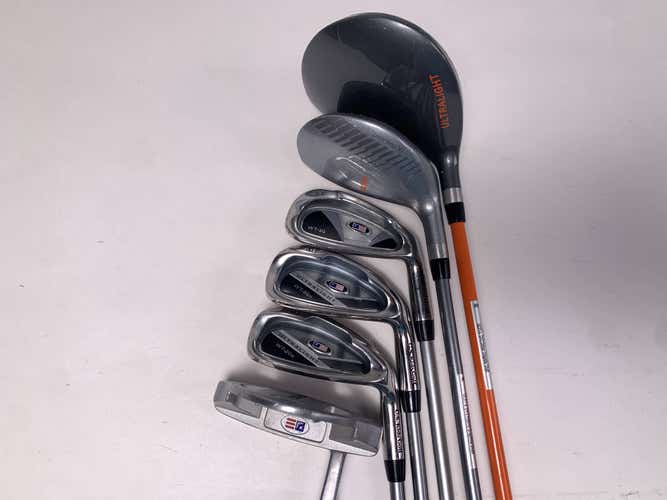 US Kids WT-20U Club Set Driver 4H 6 8 PW Putter Ultralight 51" Orange Youth RH