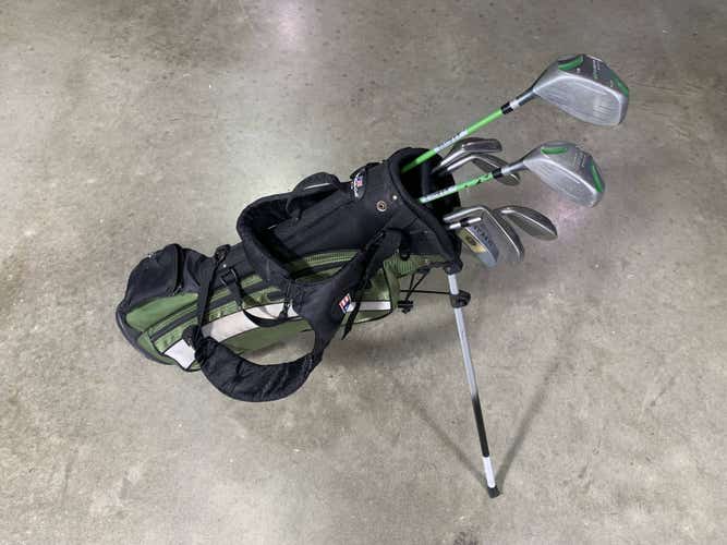 US Kids WT-15 Club Set Driver 3W 6 8 PW SW Putter Ultralight 57''Junior RH + Bag