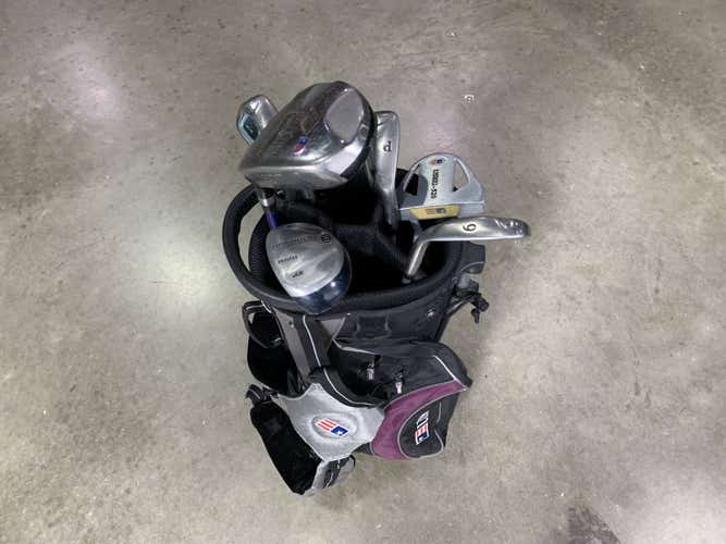 US Kids WT-15 Club Set 3 Wood 4H 6 8 PW Putter 54 Youth Graphite Junior RH + Bag