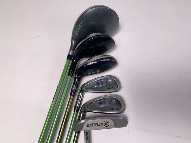 US Kids UL-18 Club Set Driver 3W 4H 8 9 Putter WT-15 Ultralight 57'' Junior LH