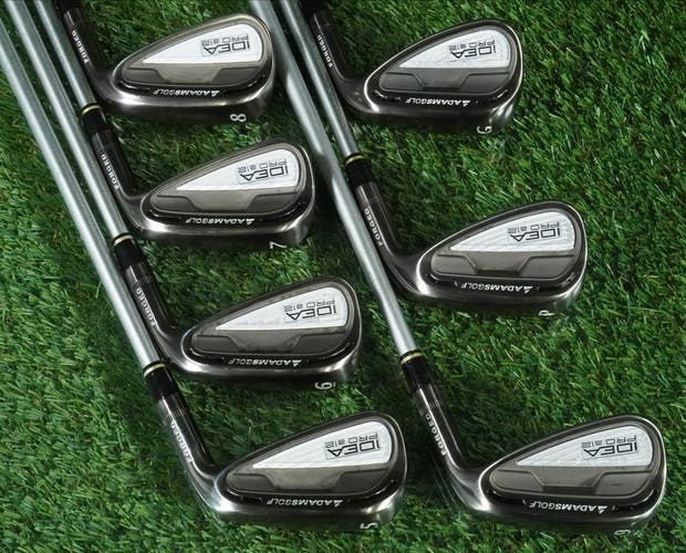 ADAMS IDEA PRO A12 FORGED IRONS SET 5-PW+GW FST KBS TOUR C-TAPER LITE STIFF RH