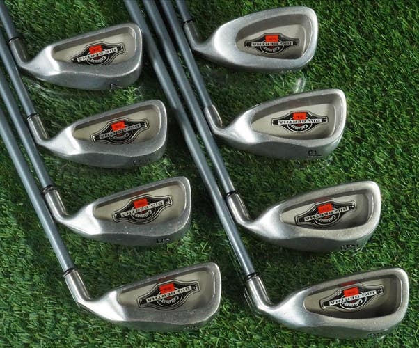 CALLAWAY BIG BERTHA 1996 IRONS SET 3,5-PW,SW RCH 90 GRAPHITE REGULAR RH ~ LOOK!!