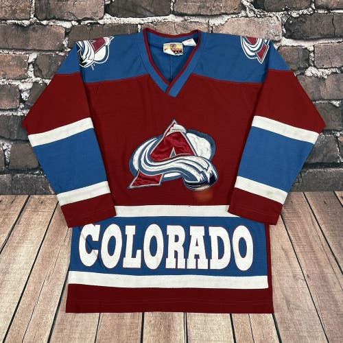 Vintage NHL Colorado Avalanche YOUTH Hockey Jersey Mighty Mac Size Small 8